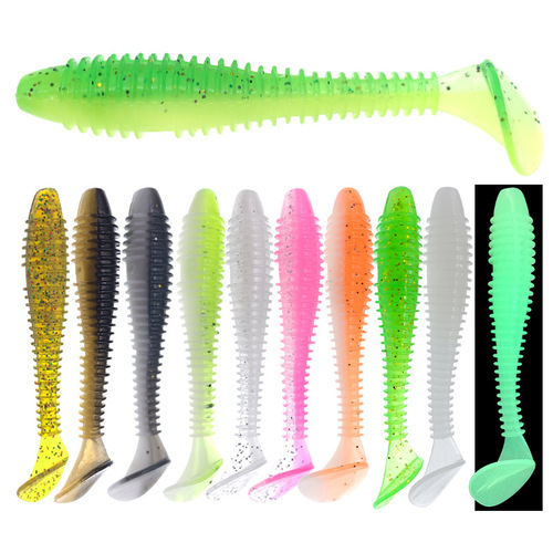  thread T tail 50 pieces/box lure soft bait soft worm cocked mandarin fish fake bait salt and fishy lure lure wholesale