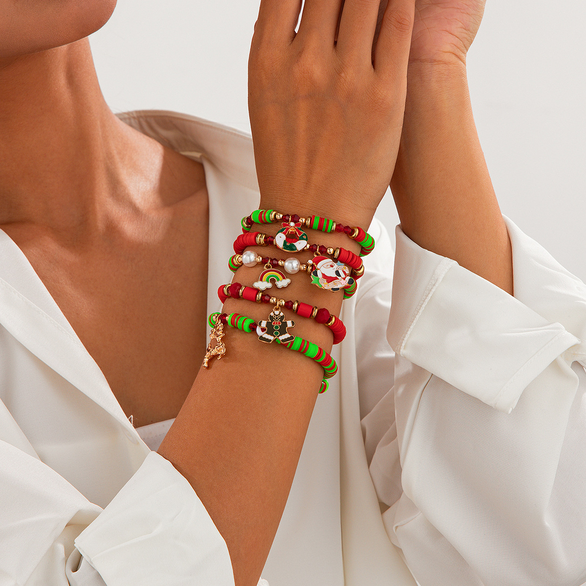 47g Weight Christmas Festival Women's Gender Cute Style Cute Beaded Bracelets Wholesale 21