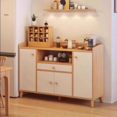 客厅置物柜落地储物柜简约茶水柜家用橱柜餐边柜靠墙一体收纳柜子