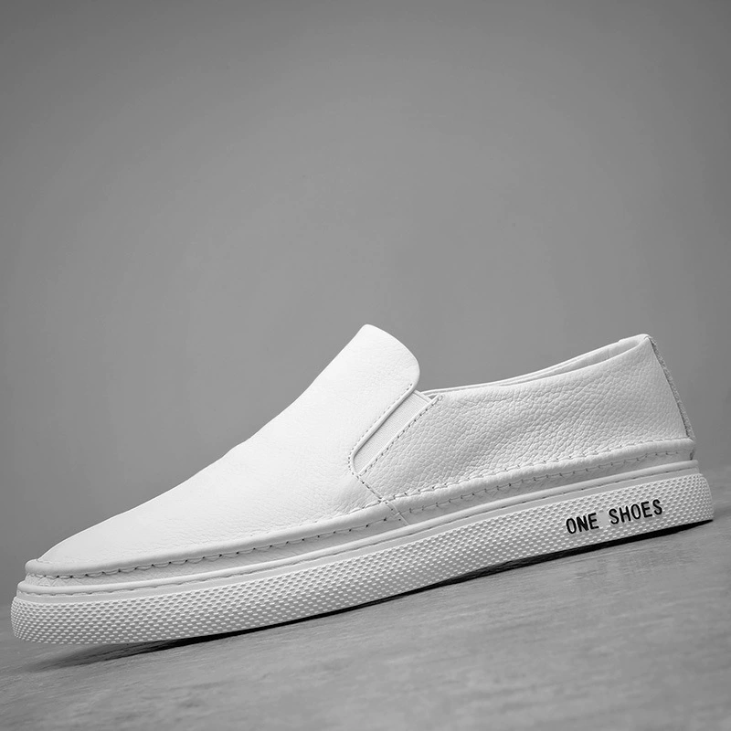 Весенне-летняя новая дышащая мужская обувь, универсальная повседневная кожаная обувь из натуральной кожи, ленивые Лоферы без шнуровки на мягкой подошве, оптовая продажа для мужчин