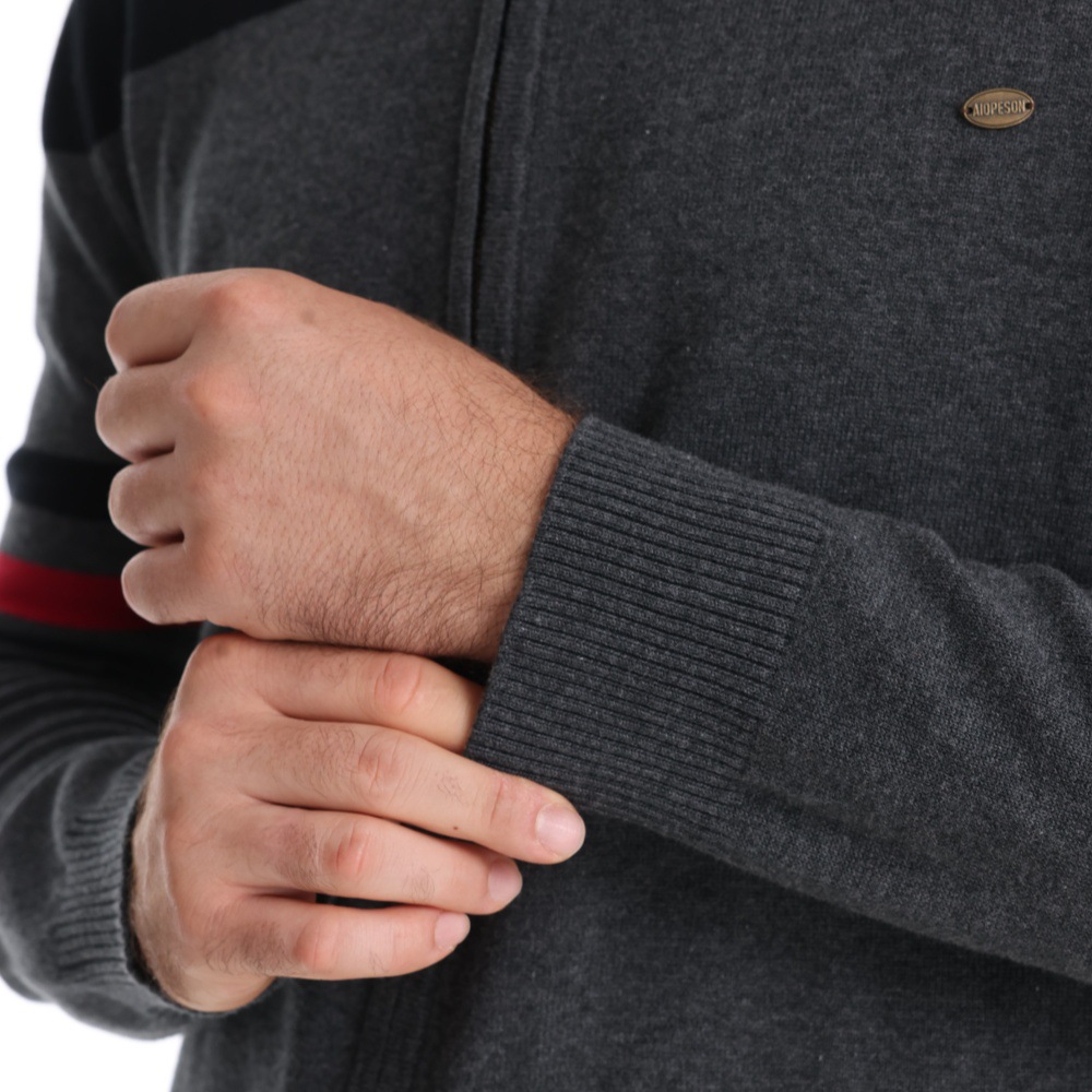 Automne et hiver nouveau cardigan européen pull tricoté à glissière tendance de la mode vêtements pour hommes_voghion.com