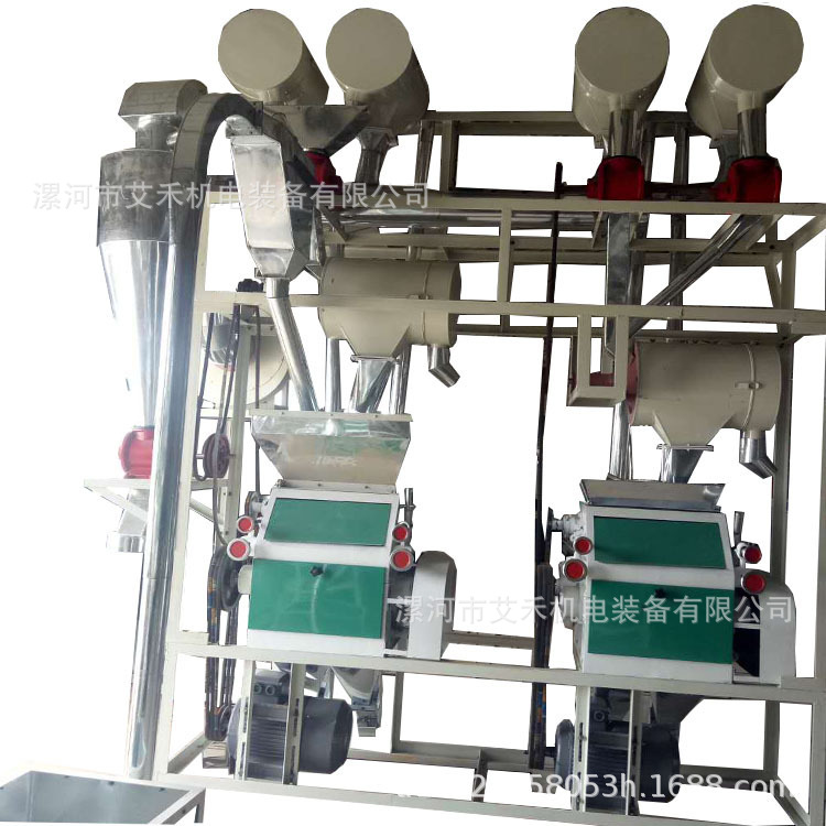 小麦面粉机 荞麦莜麦玉米杂粮用粮食双机一次净磨粉设备 磨面机