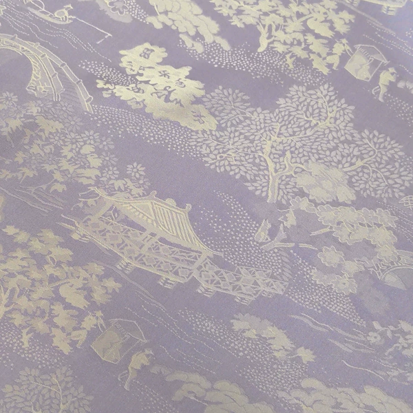 Purple bridge flowing water