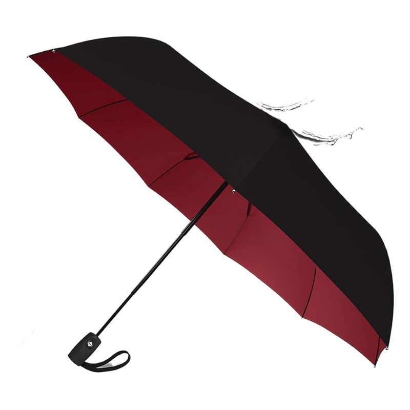 2024 Venta caliente Amazon popular doble plegable paraguas Publicidad automática tres plegable paraguas doble 10 hueso 3 veces