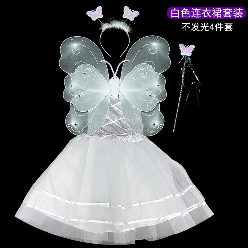 Día de los Niños del 1 de junio regalos de chicas ángeles mariposa alas maravillosas hadas princesa vestido vestido vestido