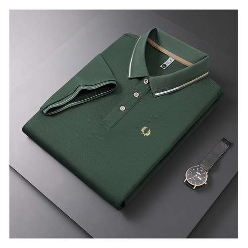 High-end Business Short Sleeve Summer Polo Shirt with Manly Embroidery, Short Sleeve Polo Wholesale, Breathable
