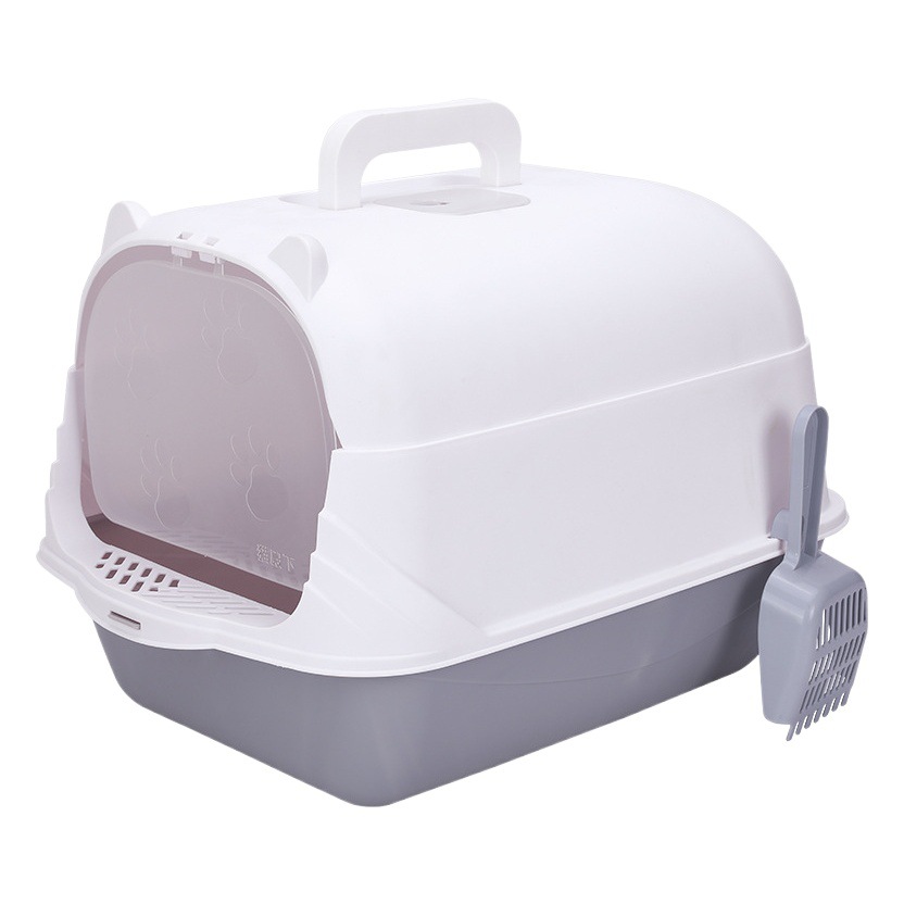 Caja de arena para gatos Desodorante antisalpicaduras de gran tamaño semicerrado completo caja de arena para gatos inodoro para gatos suministros para bebés