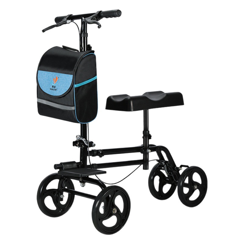 Walker joven tobillo lesión en la pierna caminar ayuda scooter con freno Caña Walker fractura de una sola pierna