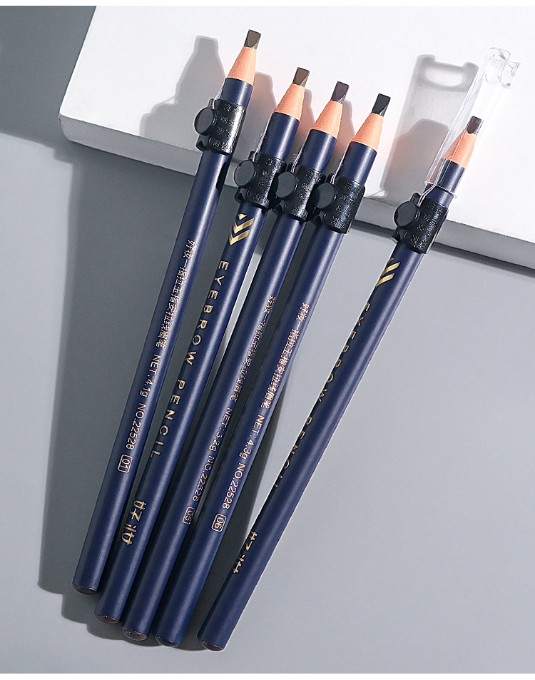 This genuine and excellent makeup product features a one-finger-pull eyebrow pencil that is waterproof, sweat-proof, natural and long-lasting without smudge. It is specially designed for makeup artists undefined