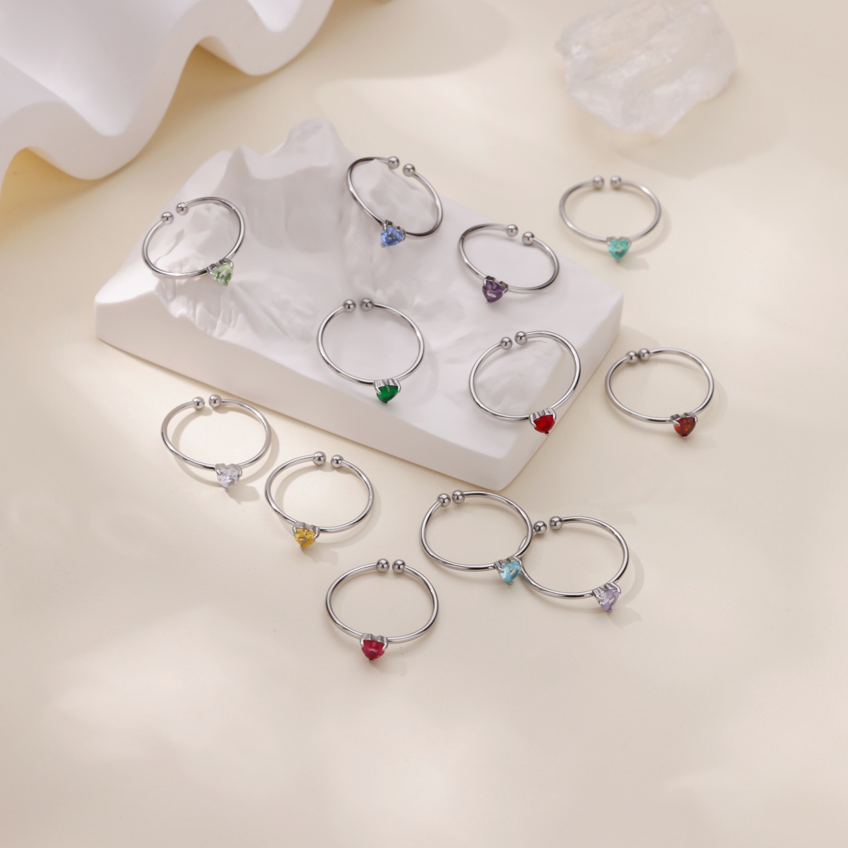 Stone inlay stainless steel