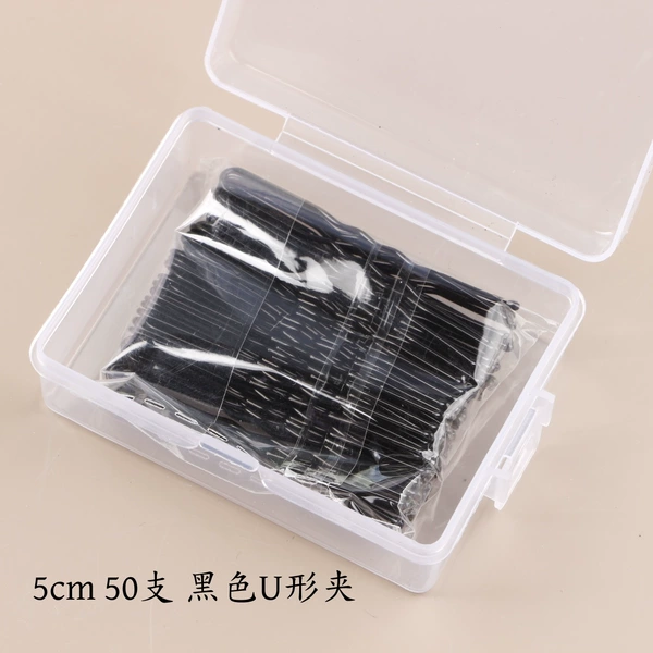 5cm 50 black U-shaped clips