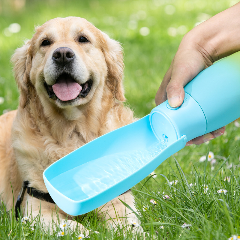 [Gradiente de color de la serie] taza de agua para mascotas hervidor portátil al aire libre mascota plegable filtro resistente a altas temperaturas PET taza de agua