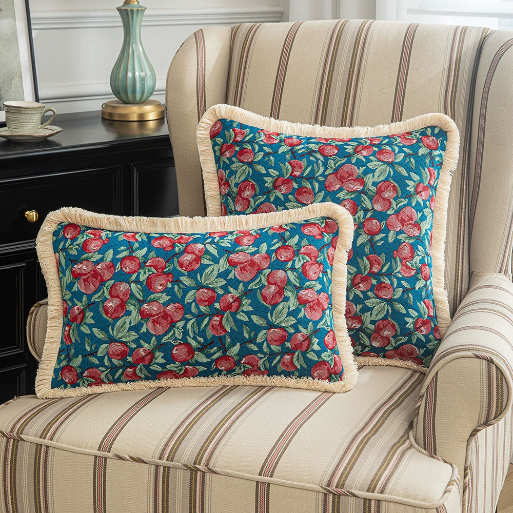 Decorative retro pillow / cushion, floral & patterned designs, sizes 30×50 cm and 45×45 cm