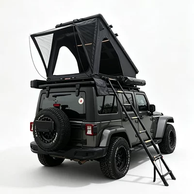 Car tent, off-road camping tent, outdoor camping tent, solar panel, waterproof, sunproof, aluminum alloy car roof tent (Avtomobil dam çadırları) - as-shown-in-the-picture-2-4-people