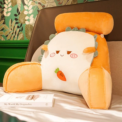 Multi-function pad Waist Pillows, Large Backrests, Sofa - medium-cushion-headrest-seat-recommendation-60x40cm-independent-liner-is-removable-and-washable-bread-carrot-skin-friendly-super-soft-and-short-plush