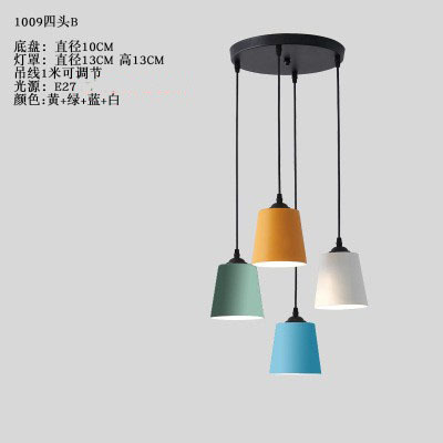 4 cabezas tipo B/luz cálida