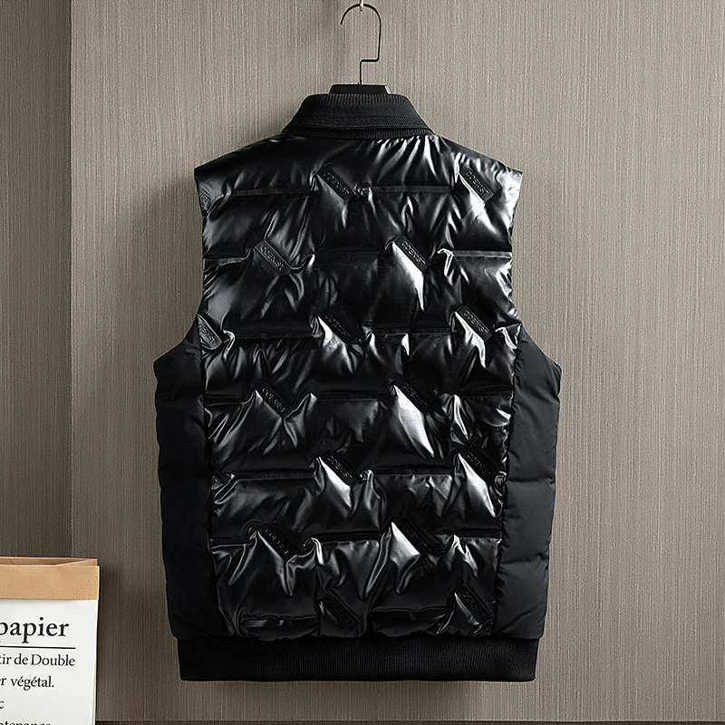 Light and thin elite velvet windproof keep warm vest with down, duck down