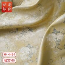 新款浅黄亮丝玫瑰连衣裙柔软马甲提花布复古抱枕色织窗帘装饰面料