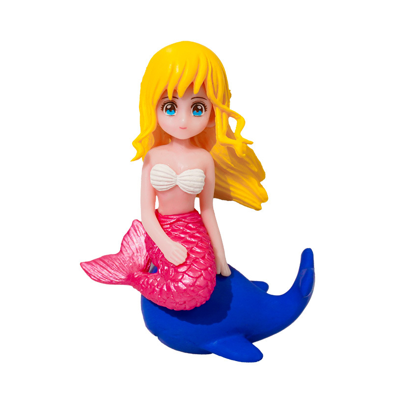 4 tipos de colgantes de sirena, decoraciones de pastel de princesa con conchas de sirena, decoraciones para acuarios, micropaisajes al por mayor