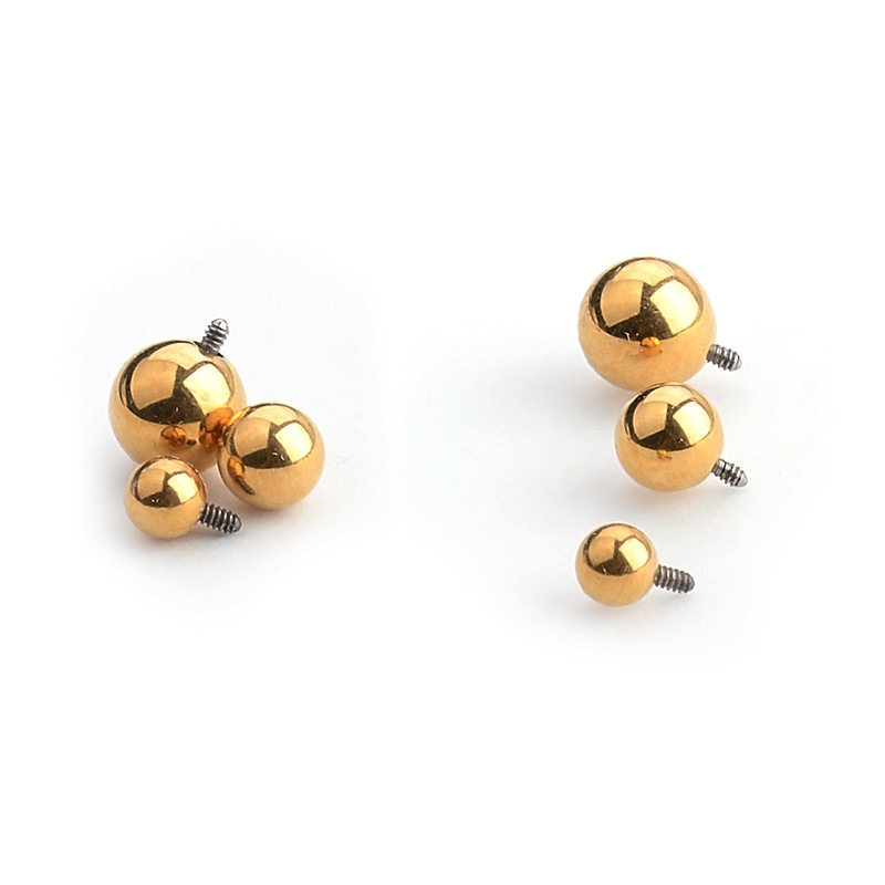 16G labret stud size and finish detail