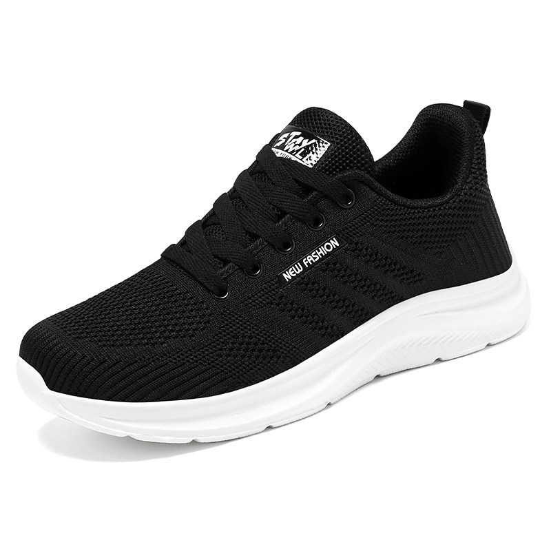 Zapatos de mujer, novedad de primavera, zapatos informales transpirables, estilo pareja, zapatos individuales, zapatos ligeros de moda, zapatos de malla versátiles de boca poco profunda para mujer
