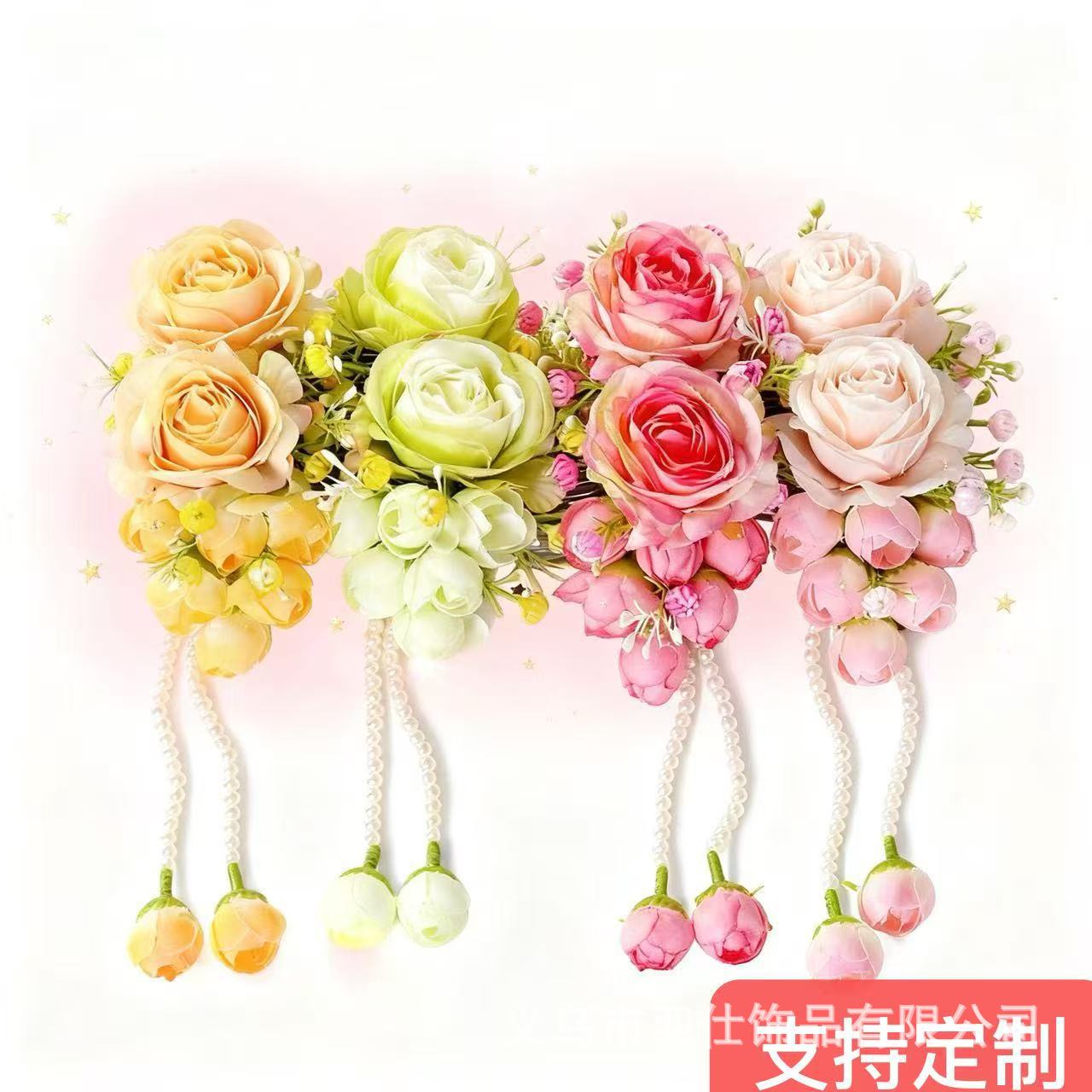 仿真花大花朵傣族头饰头花插梳云南泰国泼水节手工仿真花装饰插梳