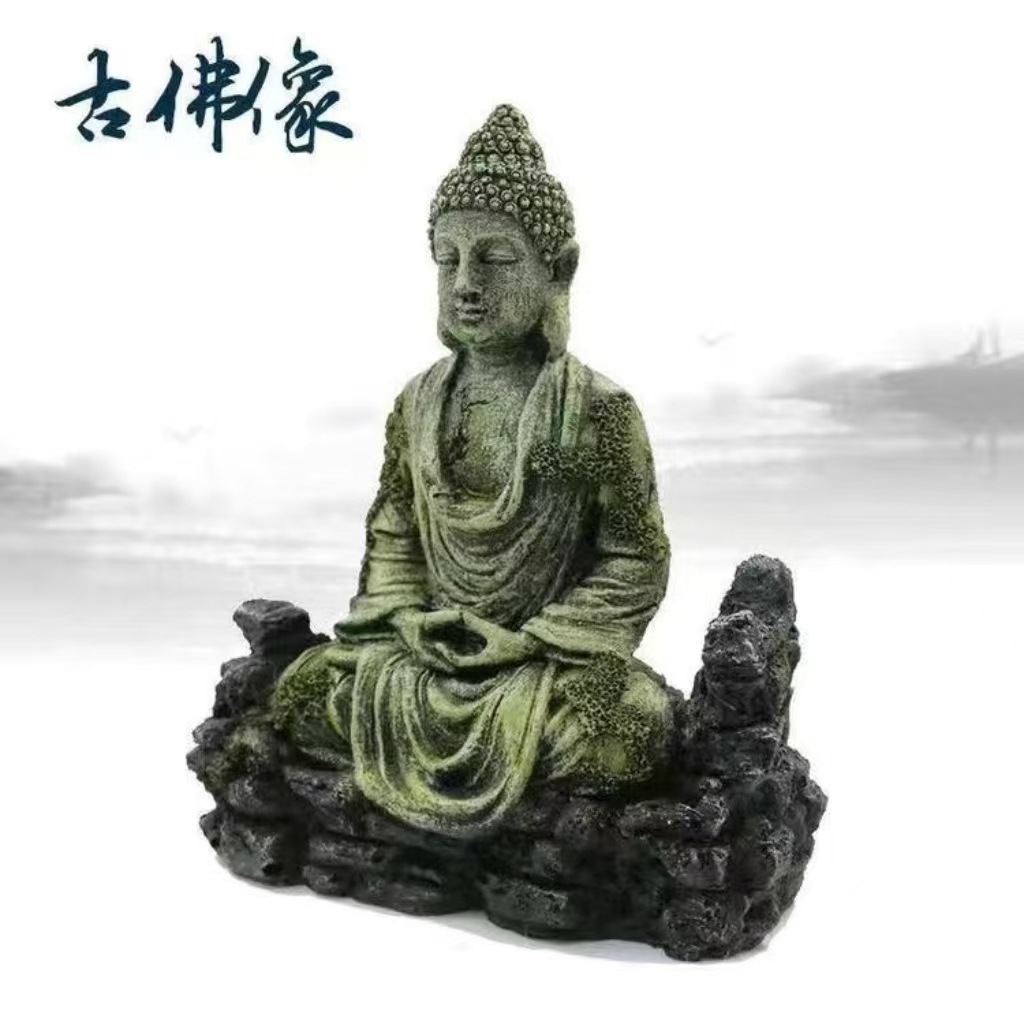 Color primario, figura de arena clara, estatua de Buda, decoración de peceras, decoración de Wukong, accesorios de micropaisaje, fábrica de bonsáis