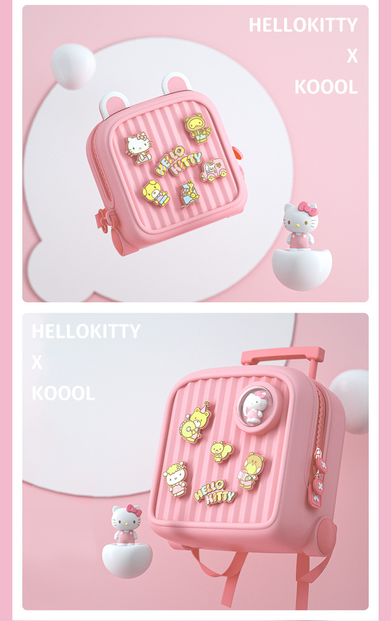 Hello Kitty儿童旅行双肩小背包DIY图案斜挎包护脊幼儿园学生书包-阿里巴巴