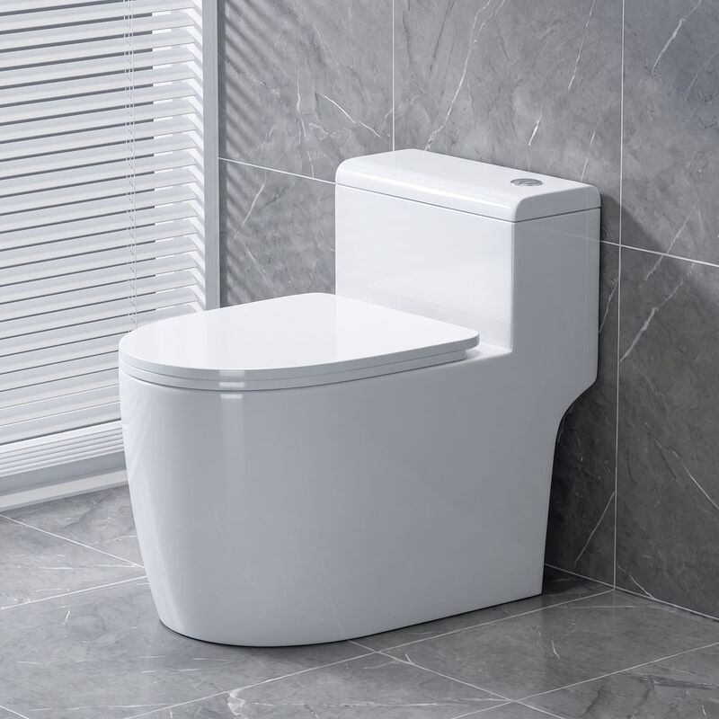 New model of toilet without lip edge, home-use siphon-type silent water-saving anti-odor bathroom toilet, resistant to freezing and cracking