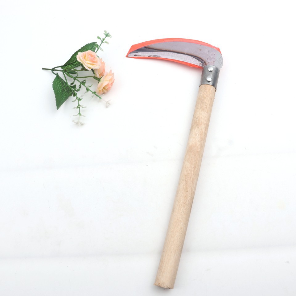 两元店日用百货锄草木柄镰刀弯刀 地摊郑州小商品批发木把弯刀