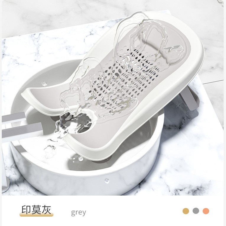 Recién nacido lavado a tope artefacto portátil bebé trasero lavado rack infantil baño rack reclinable lavable PP rack