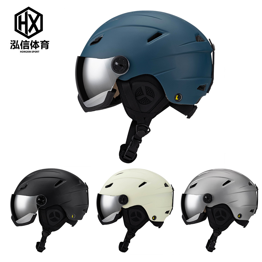 工厂logo颜色定制滑雪头盔可调节透气系统户外极限运动保暖雪盔