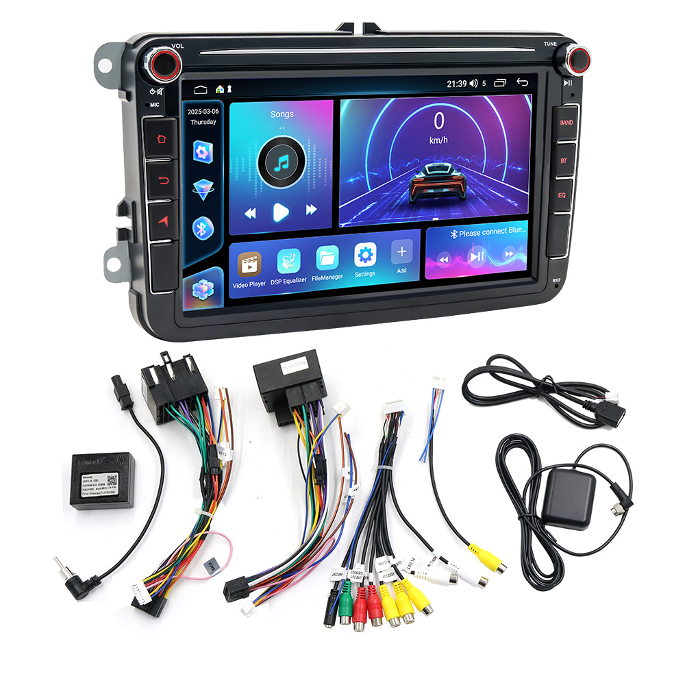 Aplicable a Volkswagen 8 pulgadas gran pantalla coche Android GPS navegación todo en uno radio inalámbrica carplay coche