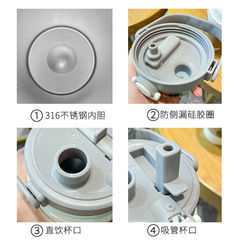 Stylish and Lightweight Large Capacity Insulated Cup, Sports Outdoor Dual-Sided Handle Portable Gift Cup