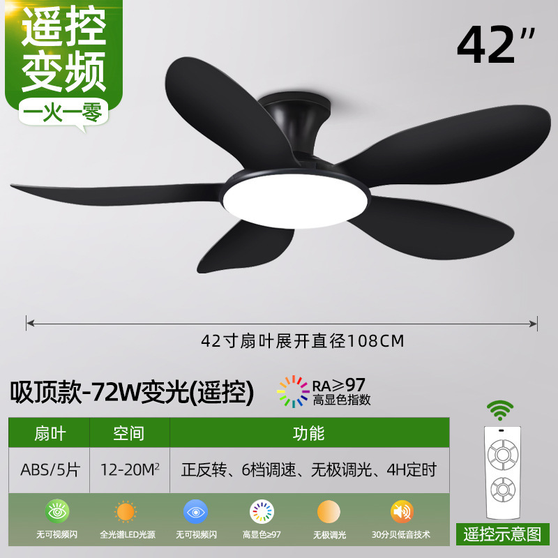 北欧现代大风力吊扇吸顶风扇灯2025新款客厅家用餐厅电扇风扇吊灯|undefined