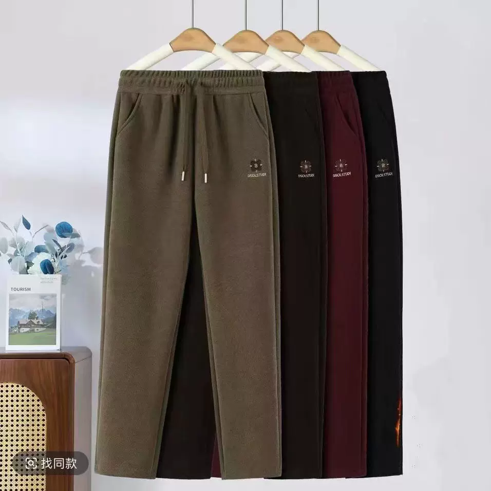 2025秋冬新款宝石格加绒休闲女裤中老年妈妈哈伦裤地摊展销会新品