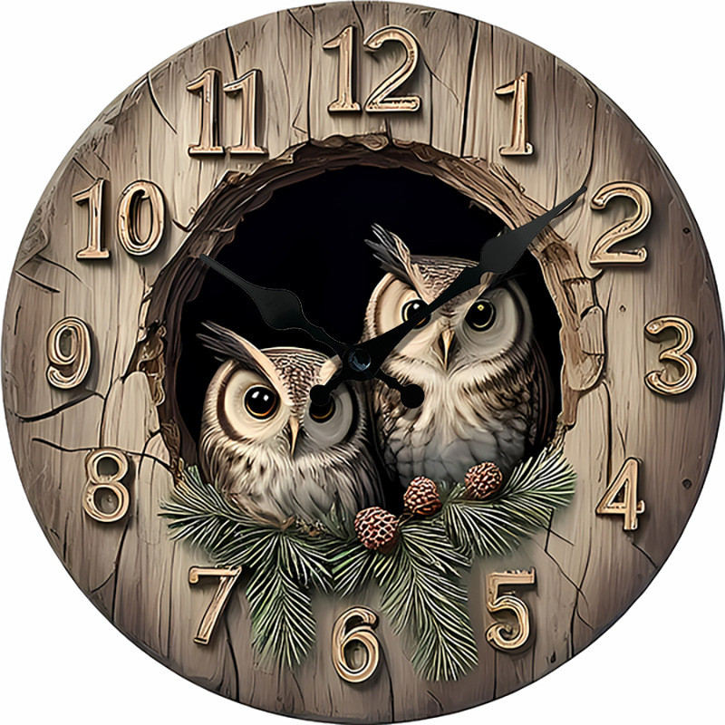 Reloj de efecto pseudo-estéreo nuevo de venta caliente transfronteriza, reloj de estilo de caricatura real, reloj de animales