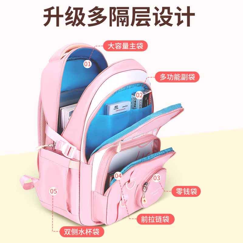 2025 nueva mochila impermeable para niños de grado 1 - 3 - 6 mochila para niñas de primaria de gran capacidad