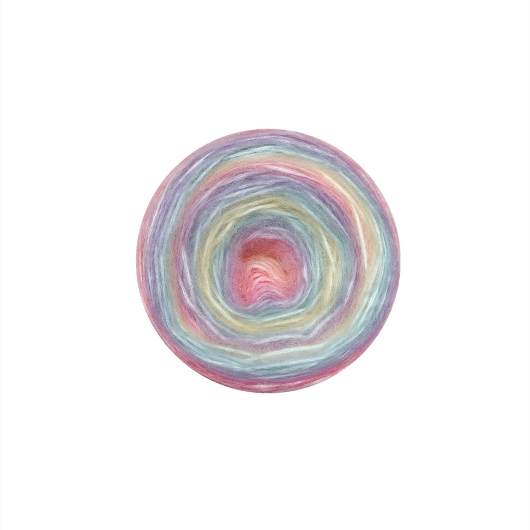 Gradient yarn ball for scarf, 50 g long-section dyed, medium-thin weight