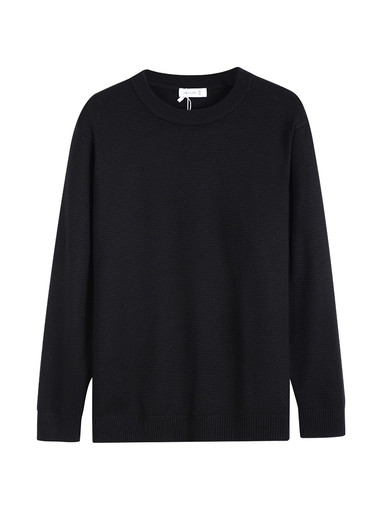 Uniqlo ropa de hombre 2024 invierno vestir suéter de hombre de alto nivel camisa de punto de cuello redondo base camisa de manga larga para hombre