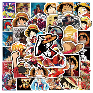 50 new one piece stickers electric car laptop luggage stickers one piece anime