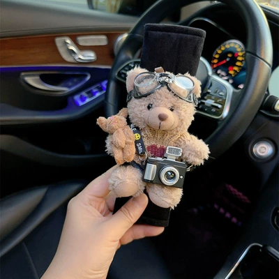 belt protective cover extended car: Seat belt shoulder pad - upgraded-standing-bear-1-ice-silk-safety-belt-shoulder-pads
