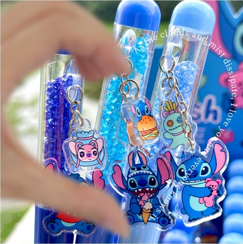 新しいスティッチダイヤモンドペンダントゲルペンかわいい漫画アクリルピースツイストオイルペン学生クリエイティブ文具|undefined