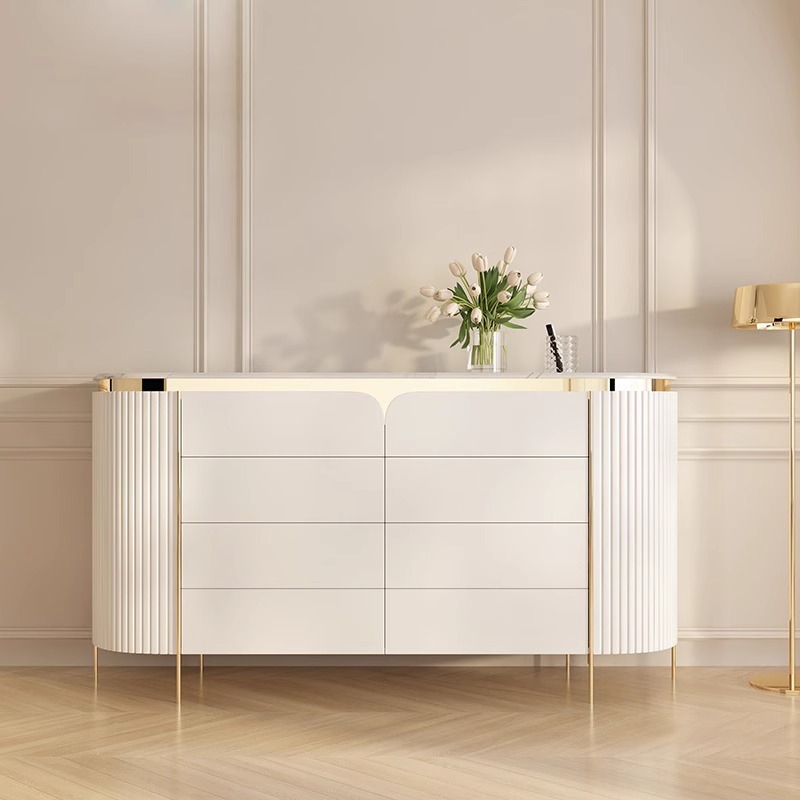 Solid Wood Entrance Cabinet Modern Simple Home Living Room Partition Cabinet Light Luxury Bedroom Dining Room Slate Storage Cabinet Sideboard