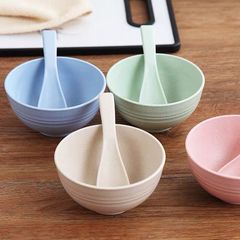 小麦わら碗寮の家庭用茶碗の転倒防止創意北欧児童食器ご飯スープ碗のサラダ碗の卸売り