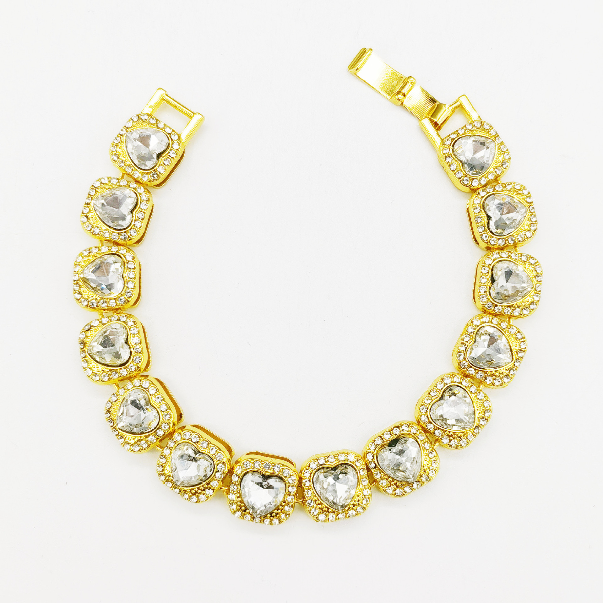 Hip Hop Trendy Cuban Chain with Diamond Bracelet 520 Love Necklace for Men and Women Hiphop Valentine's Day Gift_voghion.com