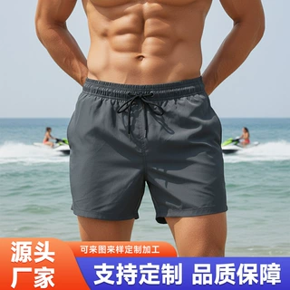 欧美跨境运动休闲宽松短裤速干纯色沙滩裤男2026年新款热卖批量