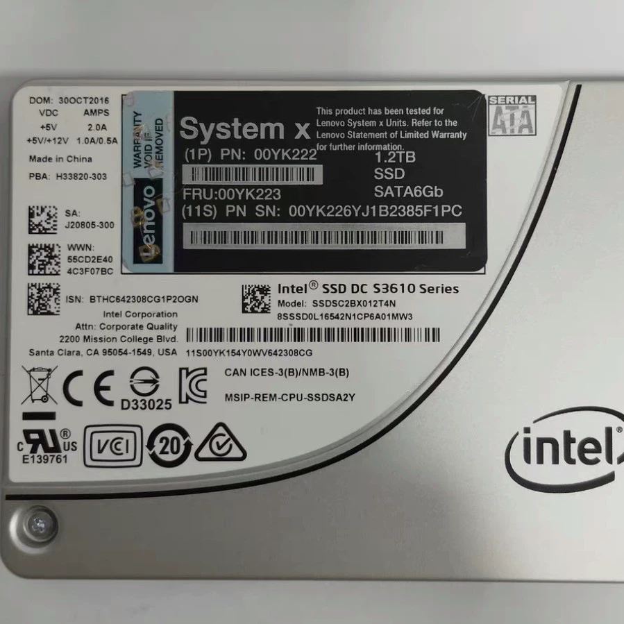SSD S3610 1,92 ТБ твердотельный накопитель
