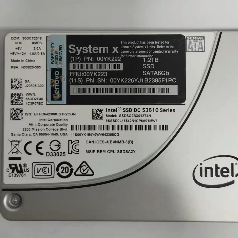 SSD S3610 1,92 ТБ твердотельный накопитель
