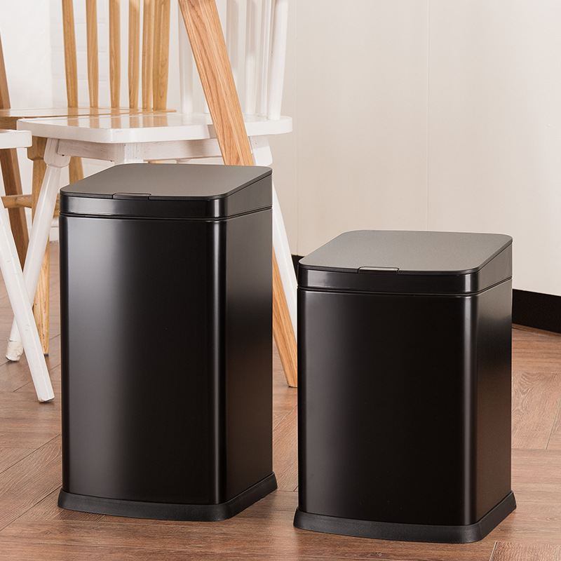 GAOK square intelligent induction trash can stainless steel induction trash can storage bucket rechargeable battery 6628N